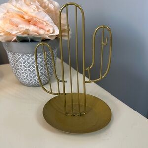 Golden Cactus Western Punchy Jewelry Holder